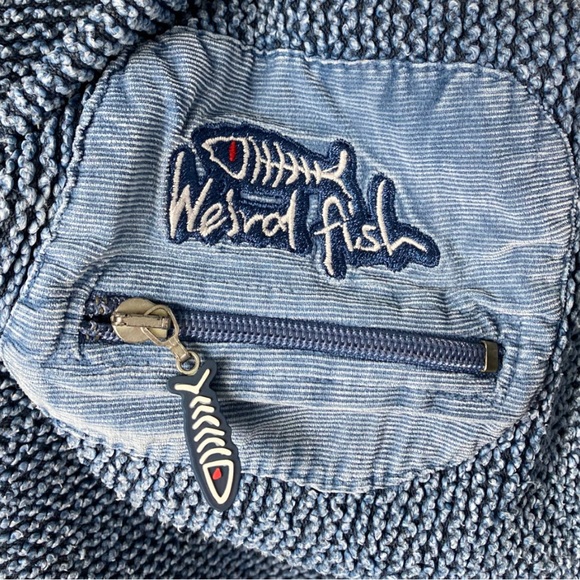 Weird Fish Macaroni Blue Round Neck Sweater Jumper M - Picture 6 of 10
